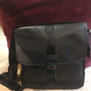 Coach black messenger bag